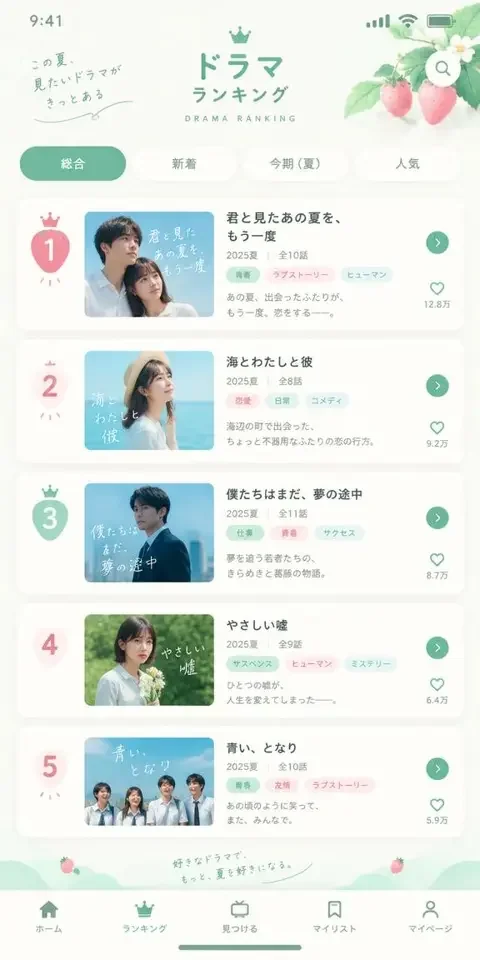 绮梦言情新剧抢先更站 APP 首页发现界面